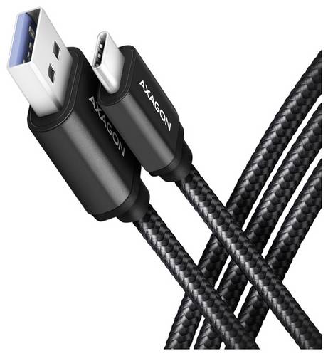 AXAGON USB-C® Kabel USB 3.2 Gen1 USB-A Stecker, USB-C® Stecker 2 m Schwarz BUCM3-AM20AB
