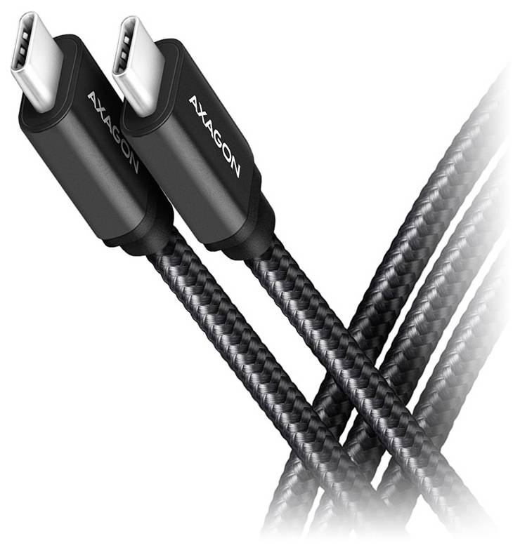 Grauer AXAGON USB-Adapter mit USB-A-Stecker und Ethernet-Anschluss, dargestellt mit angeschlossenem Kabel.