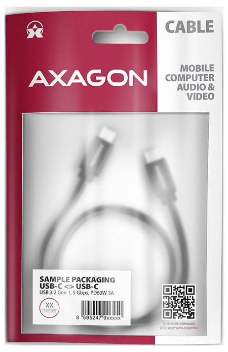 AXAGON USB-C® Kabel USB 3.1 Gen1 USB-C® Stecker 3m BUCM3-CM30AB