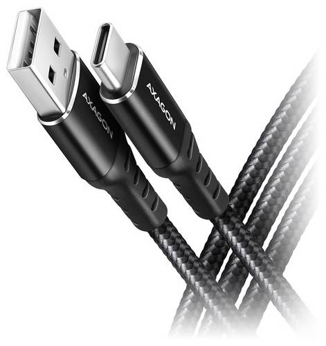 AXAGON USB-C® Kabel USB 2.0 USB-A Stecker, USB-C® Stecker 2 m Schwarz BUCM-AM20AB