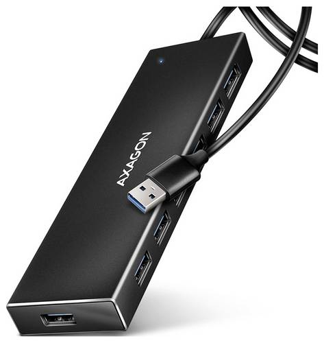AXAGON HUE-F7A USB-Hub 7 Port USB-A (USB 3.0), Micro USB USB 3.2 Gen1 5 GBit/s