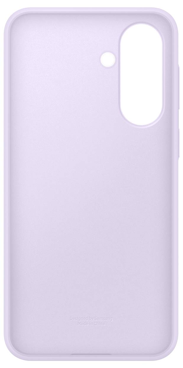 Hellviolettes Smartphone-Hülle von hinten gezeigt mit großem vertikalem Kameraausschnitt und kleiner kreisförmiger Blitzöffnung.