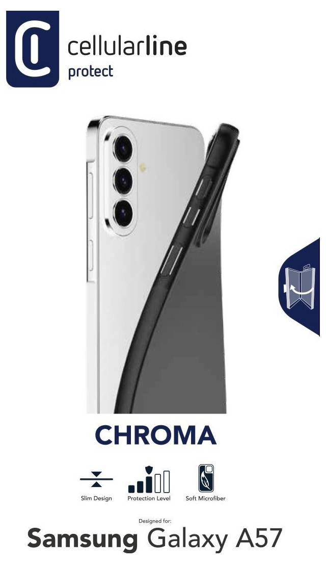 Cellularline Backcover Samsung Galaxy A57 5G Schwarz CHROMAGALA57K