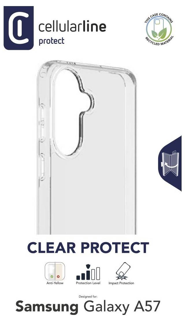 Transparente klare Handyhülle mit der Bezeichnung „Clear Protect
