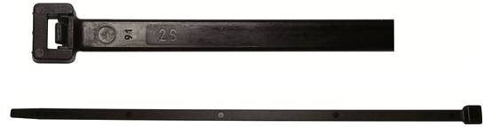 CellPack 146431 KS 4.5/280/BK Kabelbinder 280mm 4.5mm Schwarz beständig gegen Öl, UV-stabilisiert 100St.