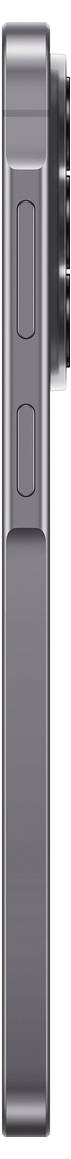 Seitenansicht eines silbernen Smartphones, die die Seitentasten und das schlanke Profil zeigt.