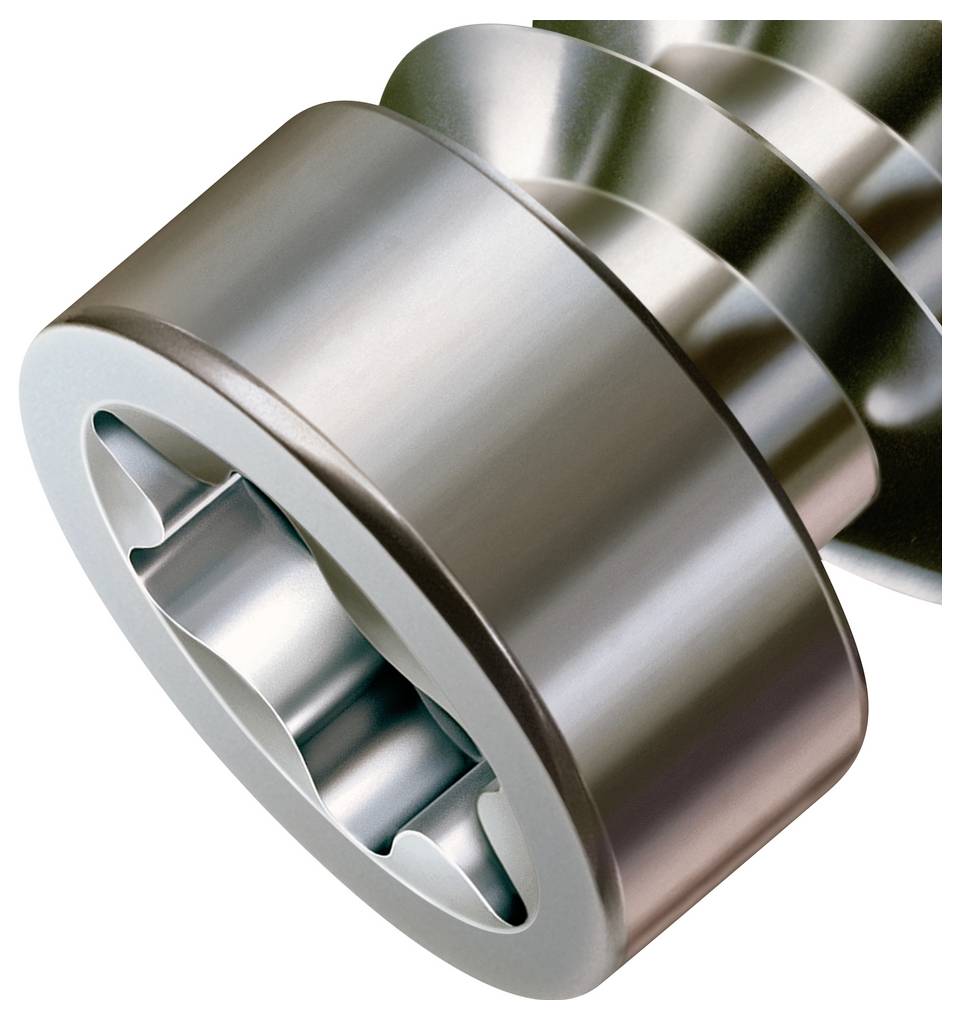 Nahaufnahme einer glänzenden Metalllagerschale oder Riemenrolle mit einer gerillter inneren Öffnung, gezeigt auf weißem Hintergrund.