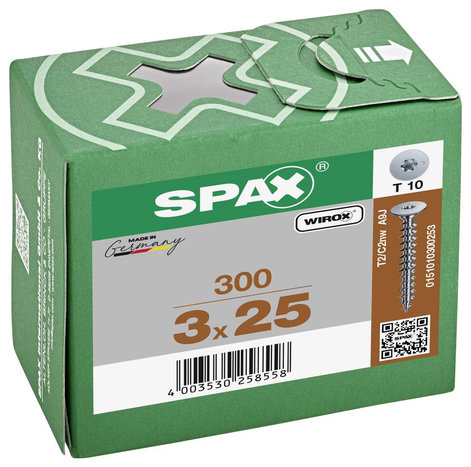 SPAX 0151010300253 Rückwandschrauben 3mm 25mm T-STAR plus Stahl 300St.