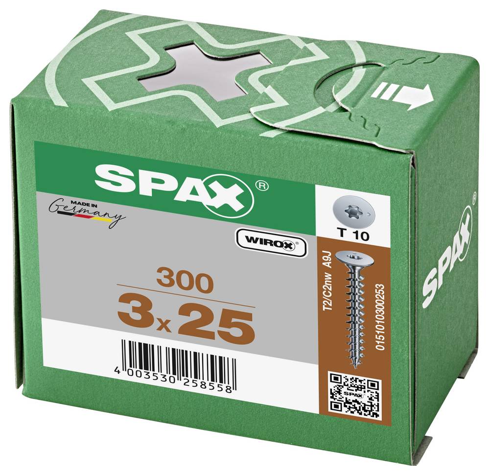 SPAX 0151010300253 Rückwandschrauben 3mm 25mm T-STAR plus Stahl 300St.