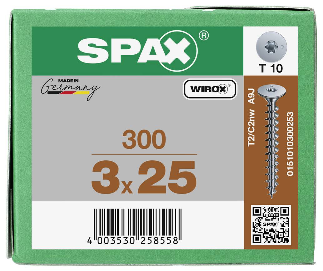 SPAX-Schraubenbox mit der Bezeichnung „300 3x25