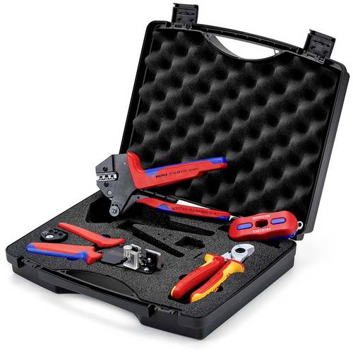 Knipex 97 91 04 V03 Crimpzange, Profi, Zangen Werkzeugkoffer bestückt (B x H x T) 280 x 80 x 280 mm