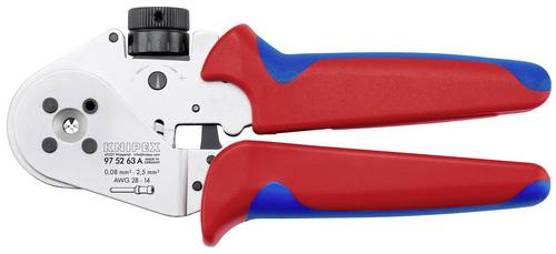 Knipex 97 52 63 A Crimpzange Gedrehte Kontakte 0.08 bis 2.5 mm² Inkl. Kunststoffkoffer, Knipex, mit