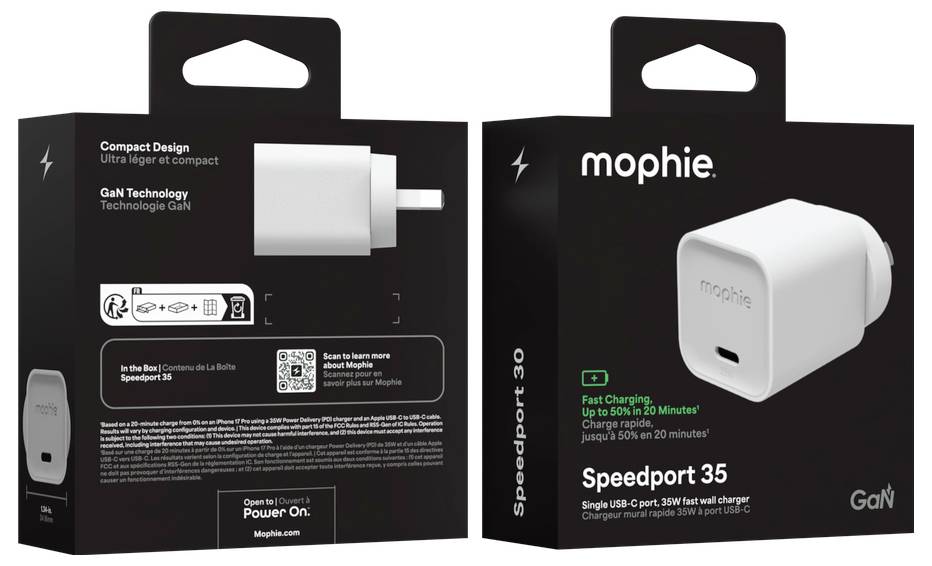 ZAGG Speedport 35 USB Ladegerät 35W USB-C® USB PD Weiß GaN, USB Power Delivery (USB-PD)