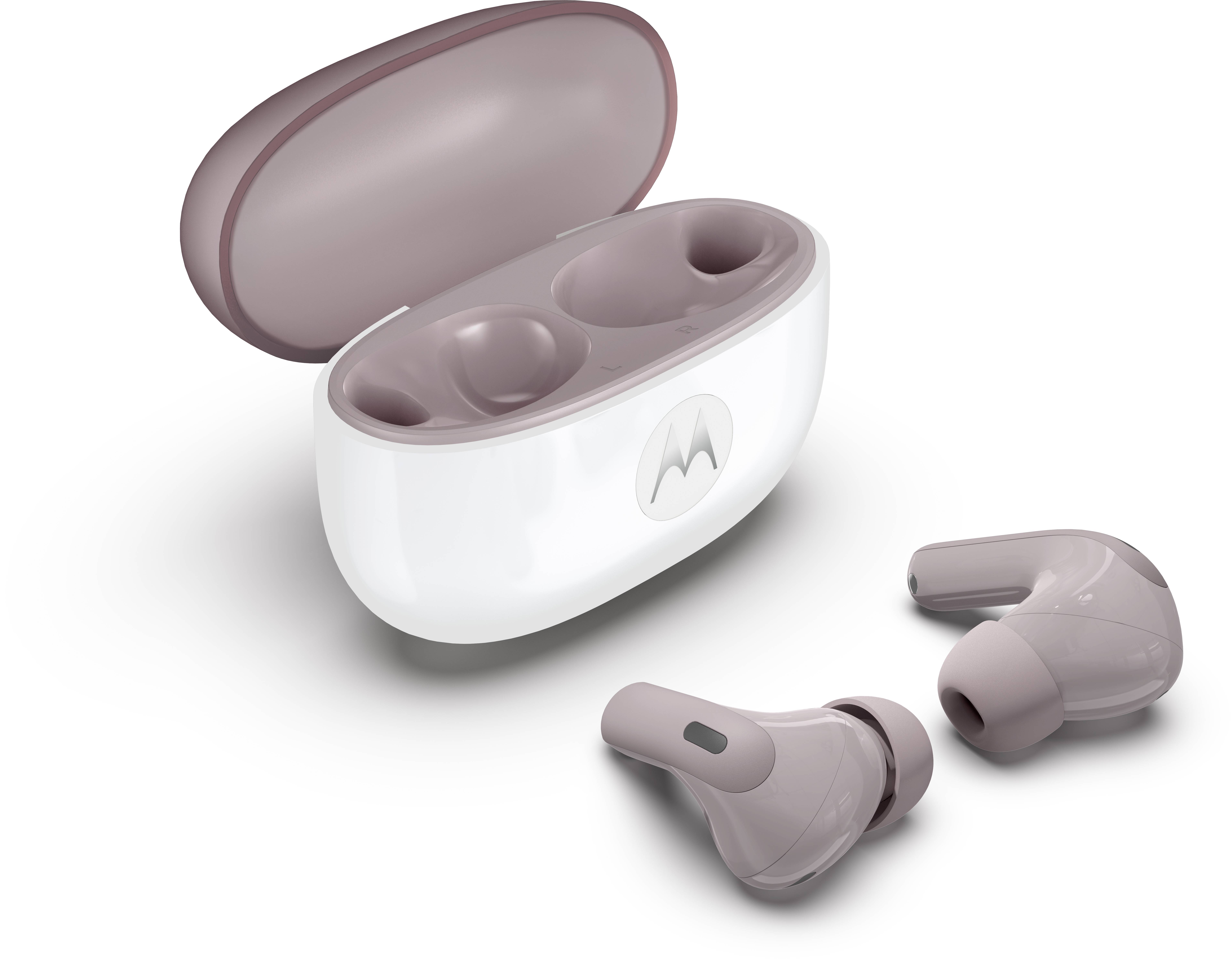 Motorola moto buds 2 EarPods Bluetooth® Violett High-Resolution Audio, Mikrofon-Rauschunterdrückung Ladecase