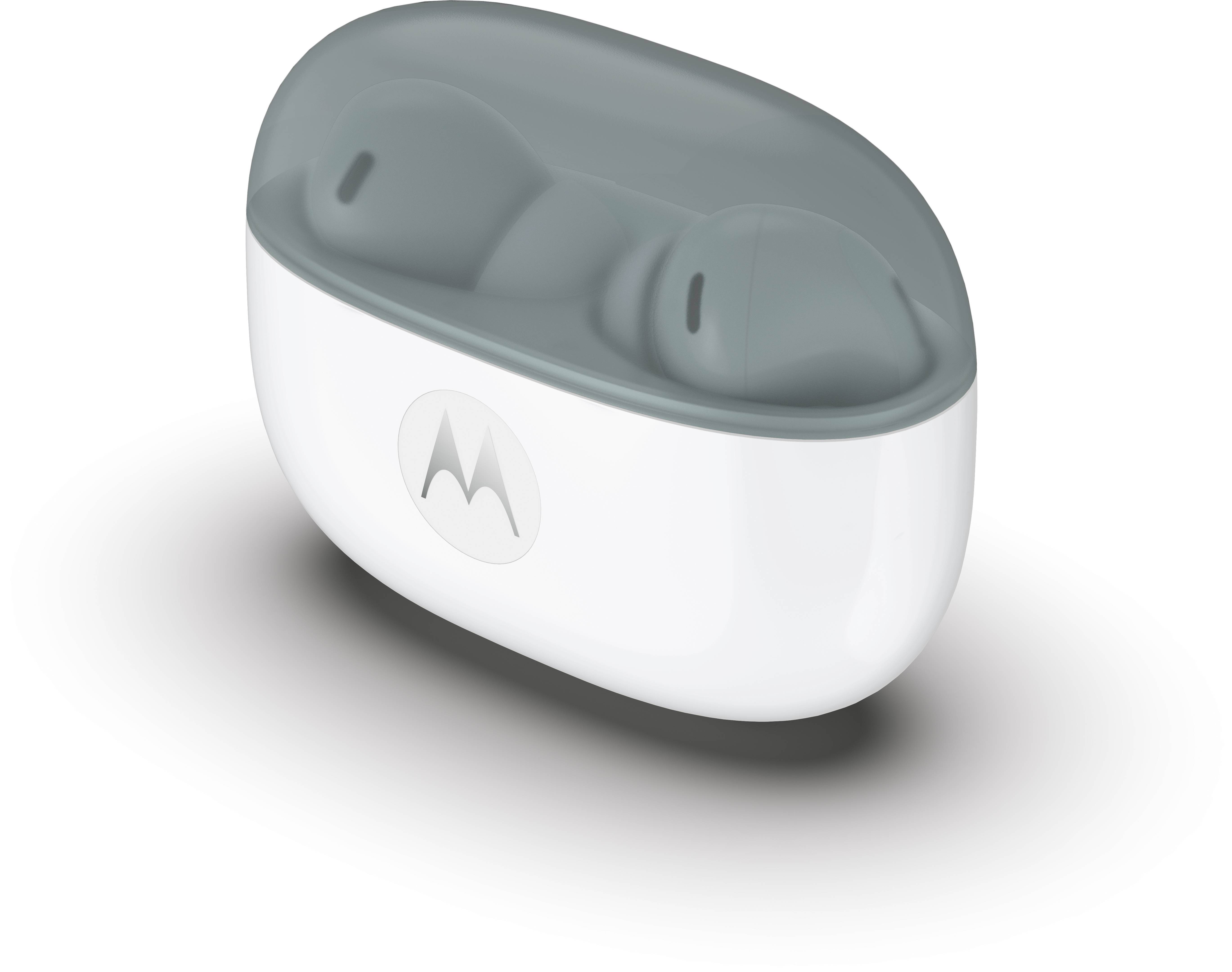 Motorola moto buds 2 EarPods Bluetooth® Grau High-Resolution Audio, Mikrofon-Rauschunterdrückung Ladecase