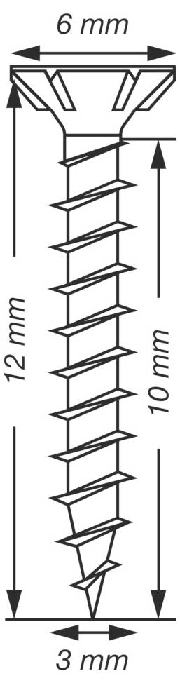 SPAX 1191010300125 Senkkopfschraube 3mm 12mm T-STAR plus Stahl 1000St.