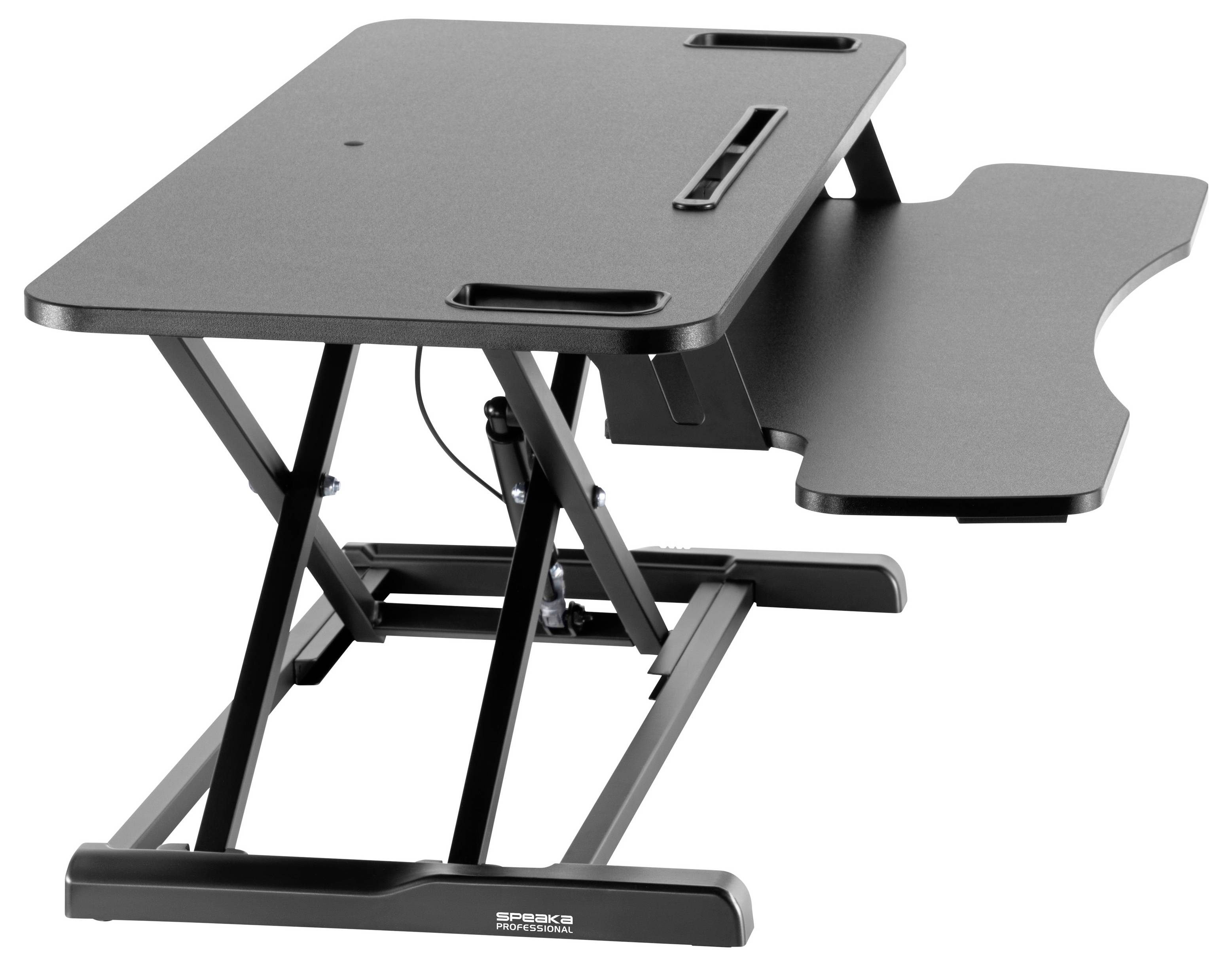 SpeaKa Professional SP-DESK-001 Sitz-Steh-Schreibtischaufsatz Höhen-Bereich: 110 bis 505mm Schwarz