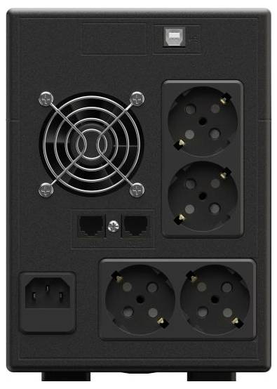 Unterbrechungsfreie Stromversorgung Black GC mit Frontdisplay und grünem Stromschalter