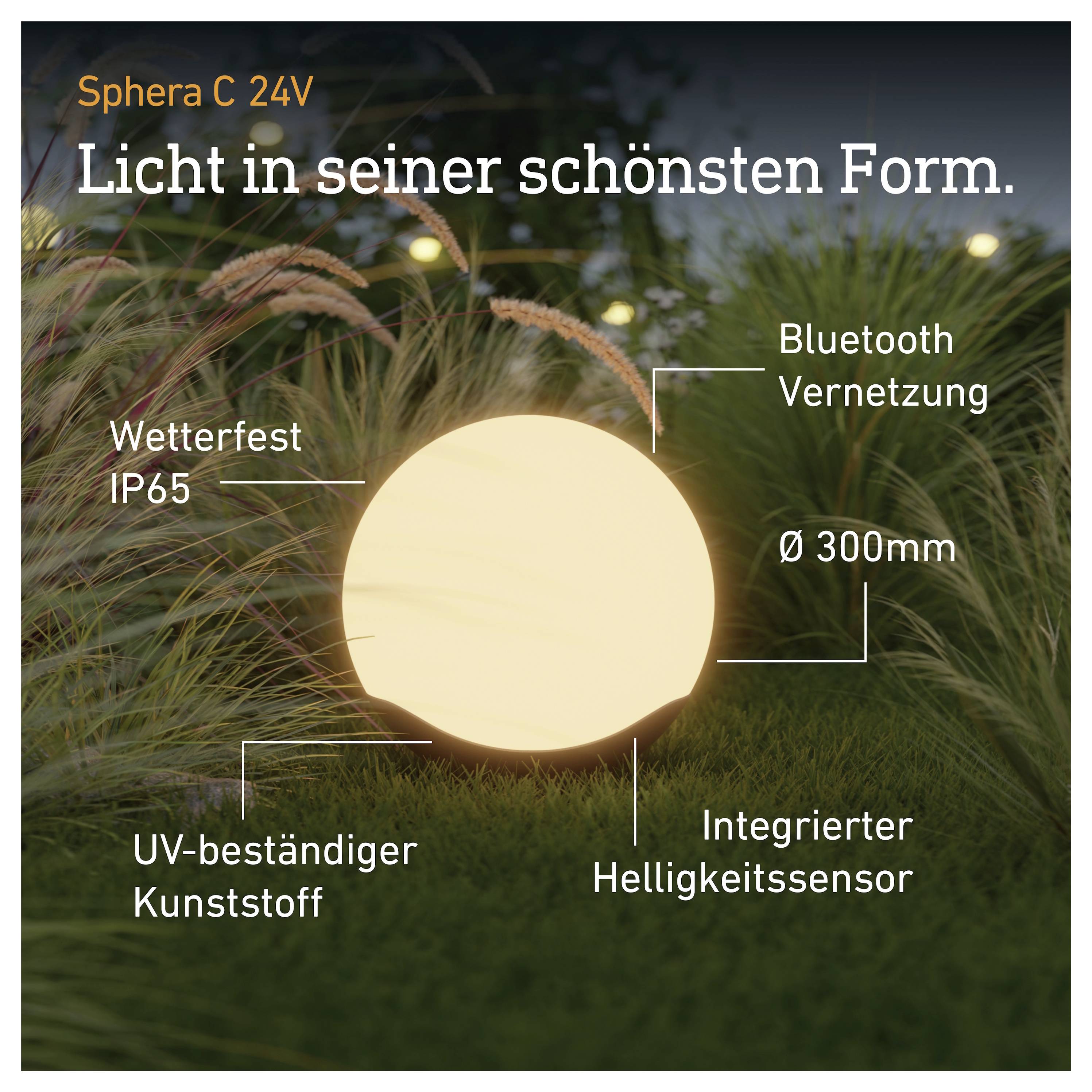 Runde Außenleuchte „Sphera C 24V