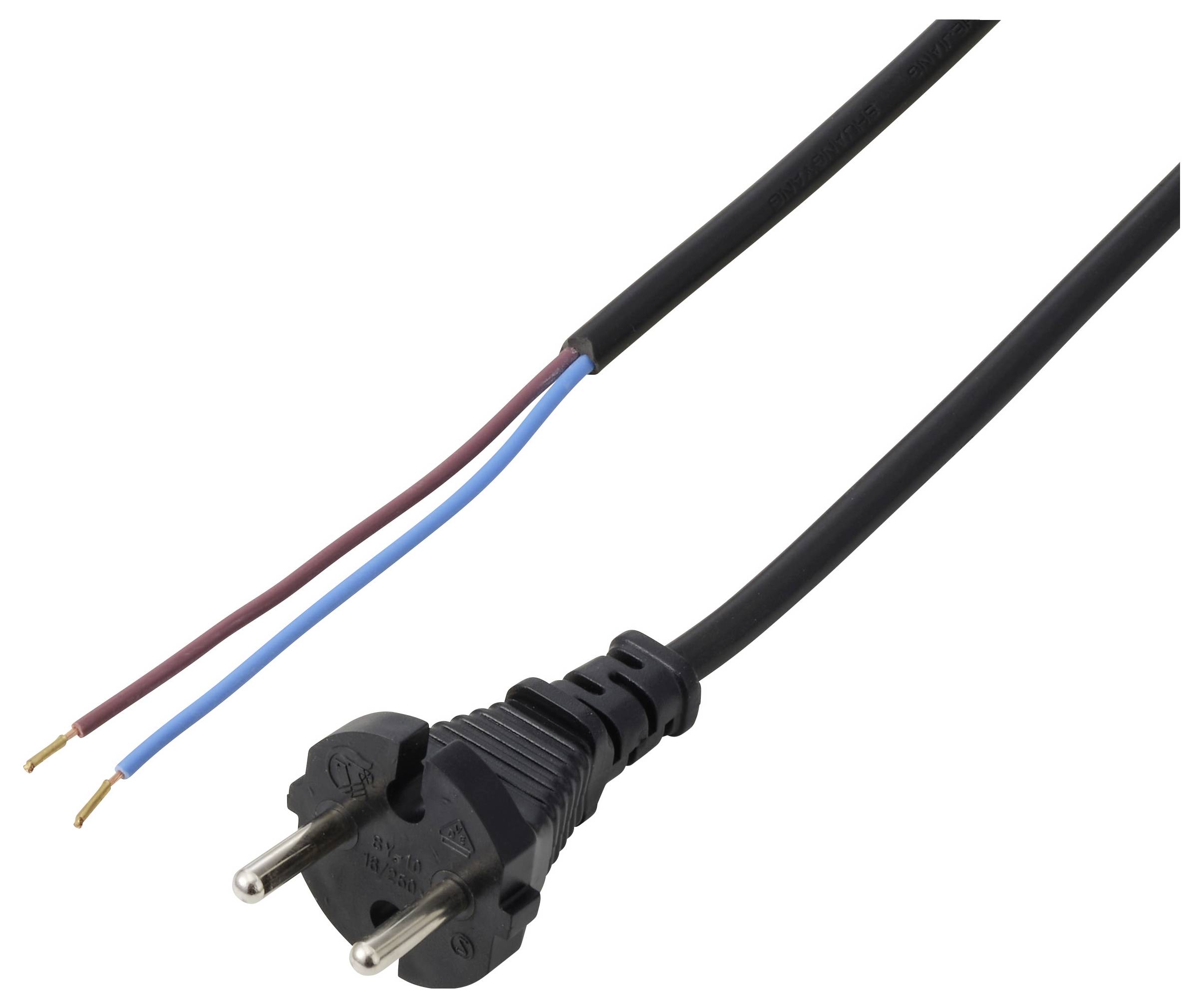 Sygonix SY-7486028 Strom Anschlusskabel Schwarz 3.00m