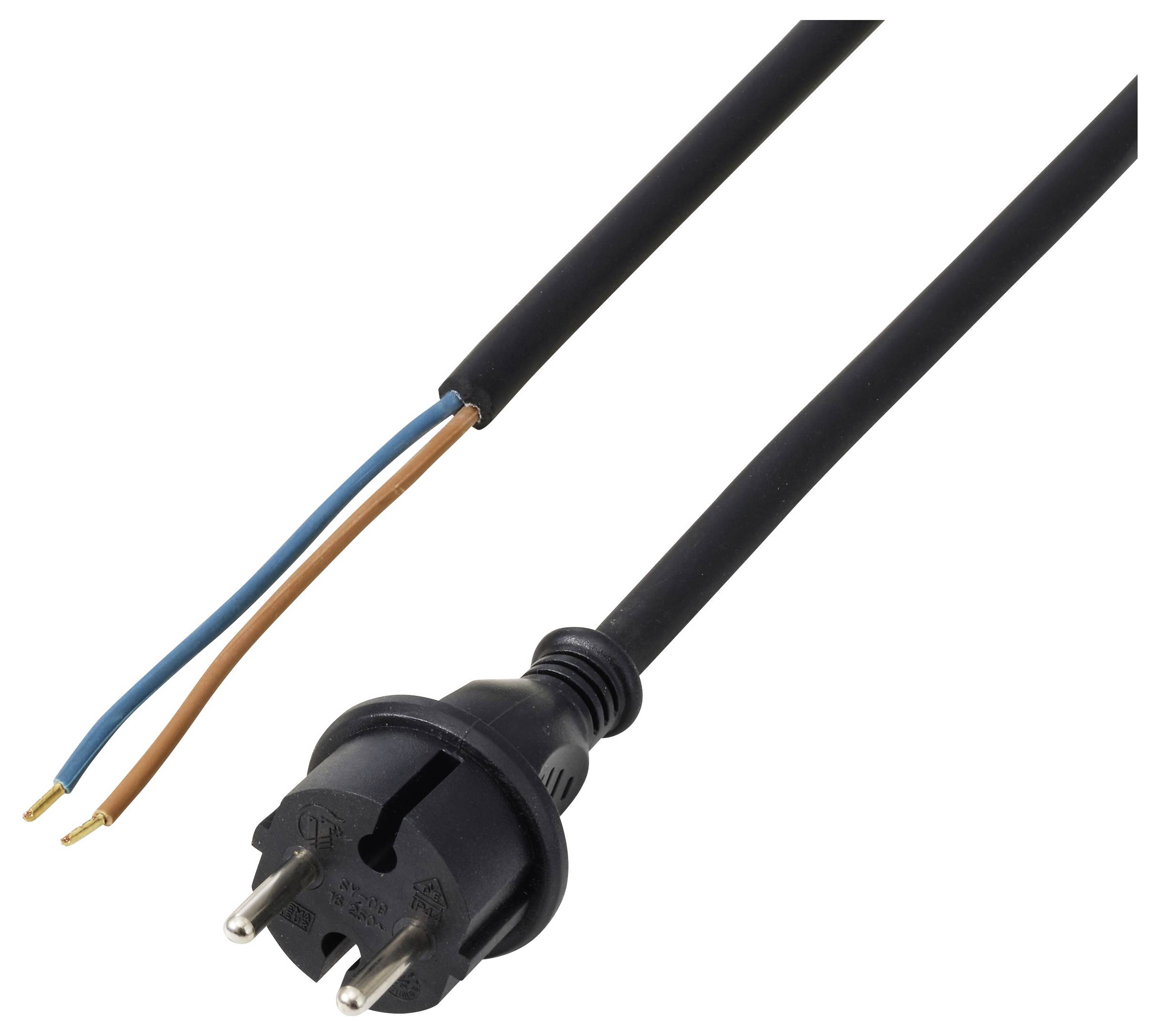 Sygonix SY-7486036 Strom Anschlusskabel Black 3.00m