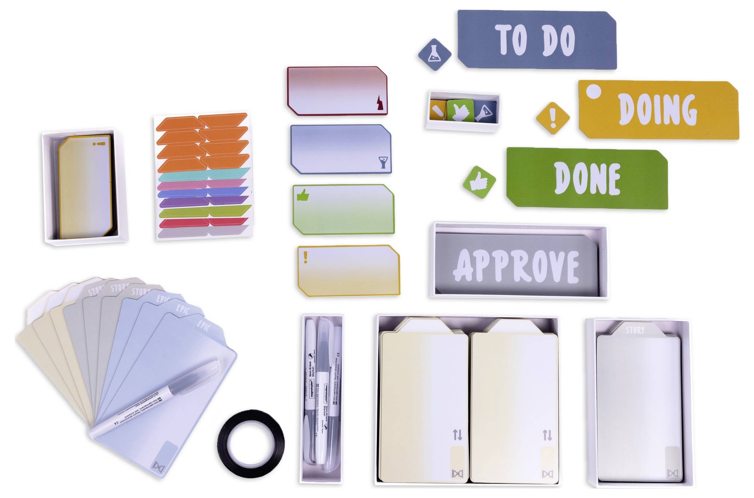 Magnetoplan Whiteboard Zubehör-Set Sprintbox Mehrfarbig