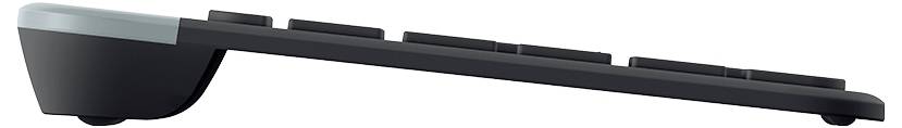 Logitech Slim Combo M Kabellos Tastatur, Maus-Set Belgisch, AZERTY Graphit