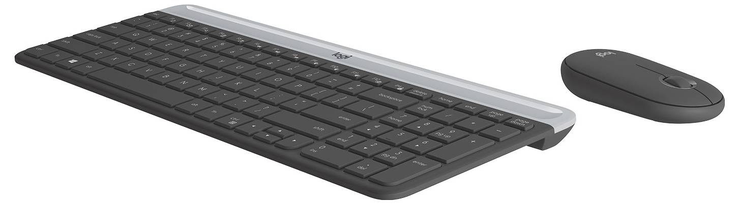 Weiße kabellose Logitech-Maus von oben fotografiert, mit sichtbarem Scrollrad und blauem Anzeigelicht.