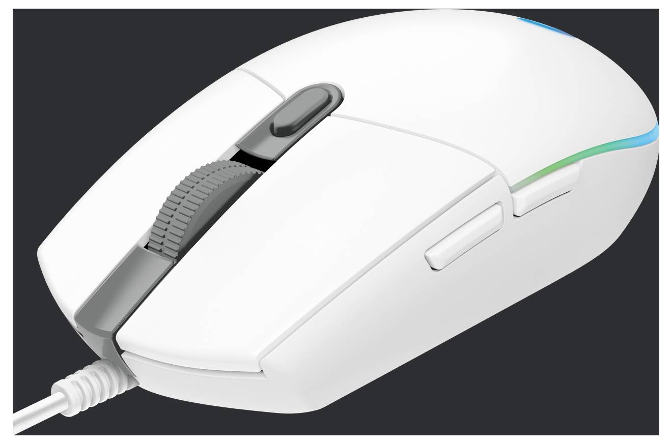Logitech G203 LIGHTSYNC Gaming-Maus Kabelgebunden Weiß 6 Tasten