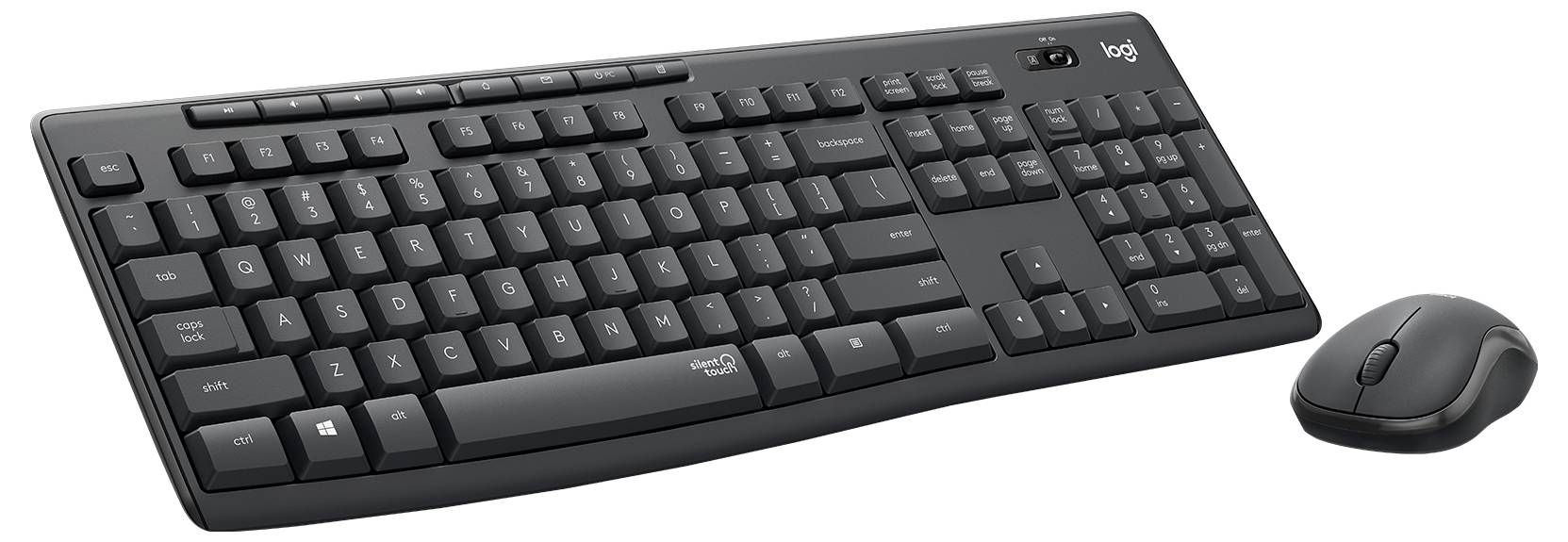 Logitech MK295 Kabellos Tastatur, Maus-Set UK-Englisch, QWERTY Graphit
