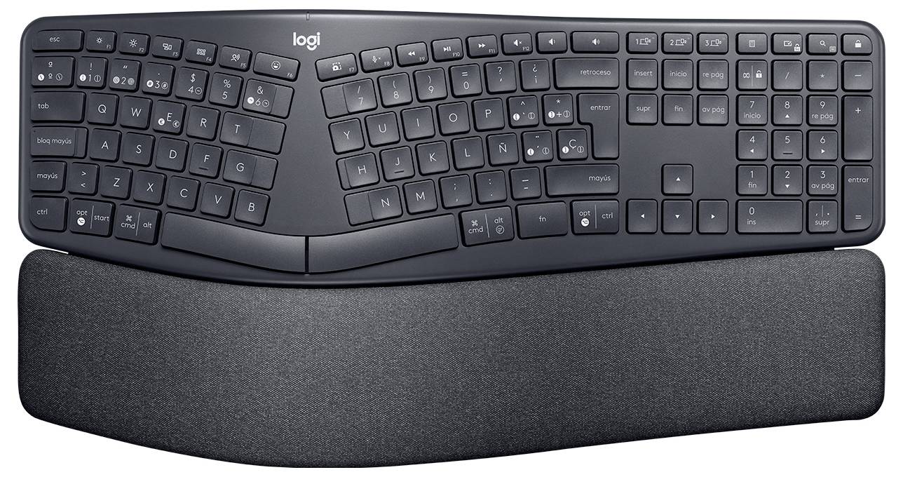 Logitech Ergo K860 Kabellos Tastatur Spanisch, QWERTY Graphit