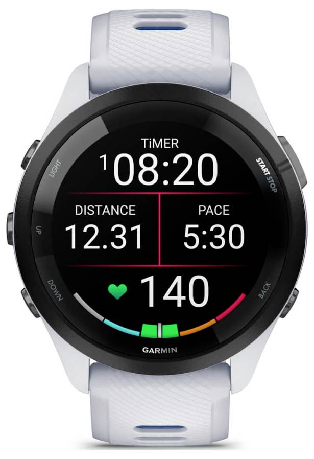 Garmin Forerunner 265 - 46 mm - Whitestone - intelligente Uhr mit Riemen - Handgelenkgröße: 135-205 mm - Anzeige 3.25 cm