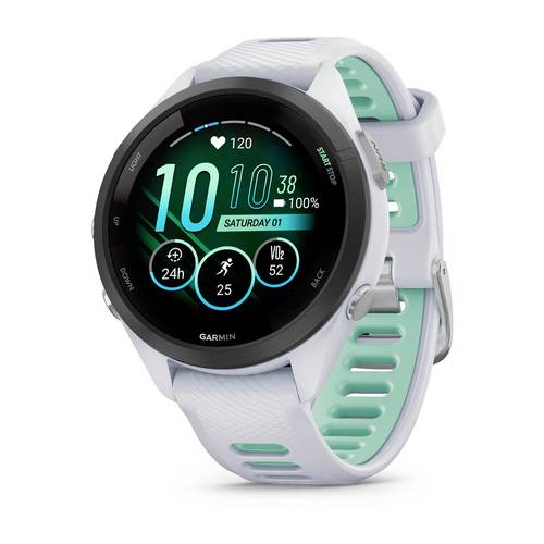 Garmin Forerunner® 265 Stoppuhr Türkis, Weiß