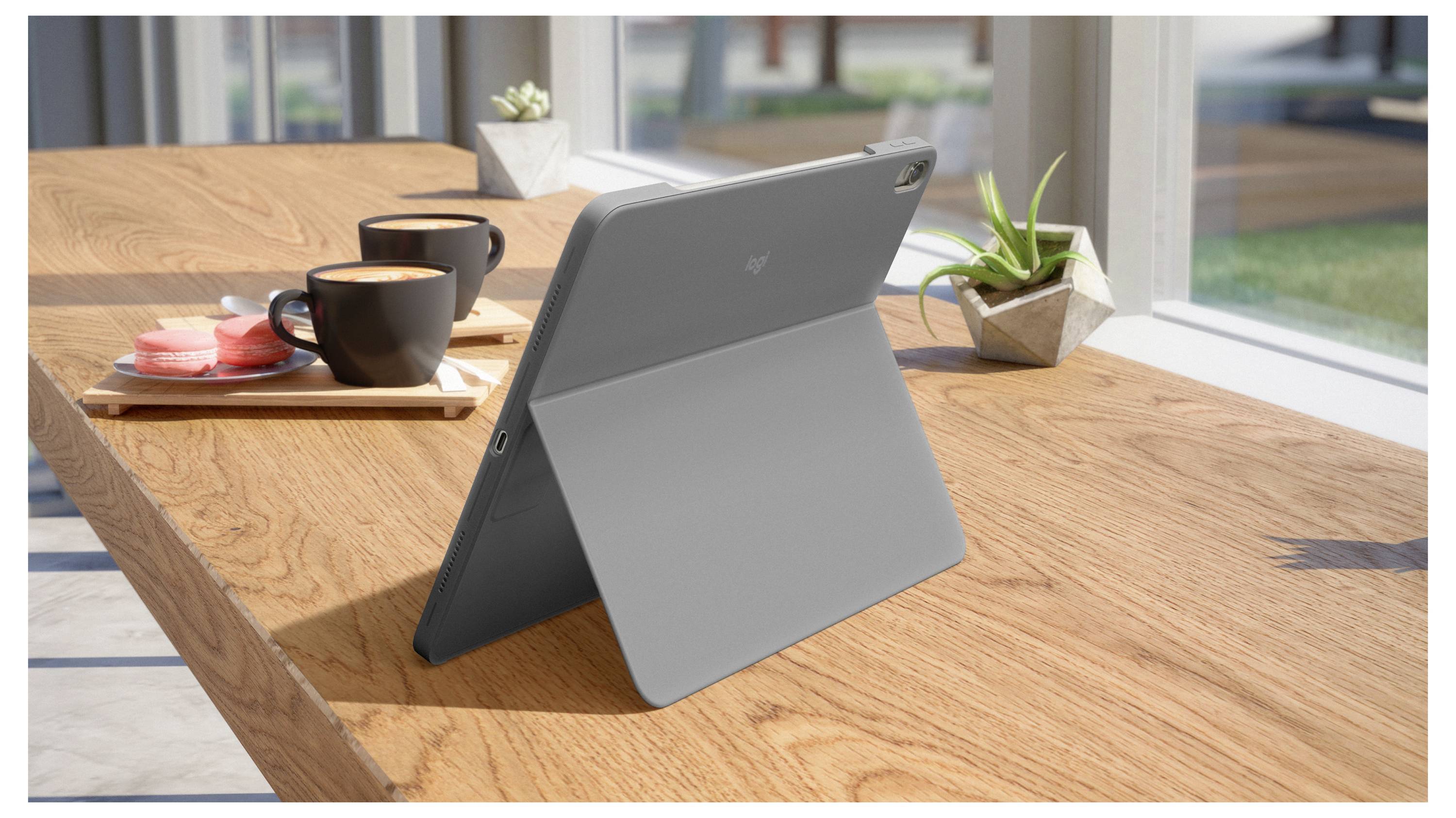 Logitech Combo Touch Tablet-Tastatur mit Hülle Apple iPad Air 13-inch (M2) 33cm (13") Grau