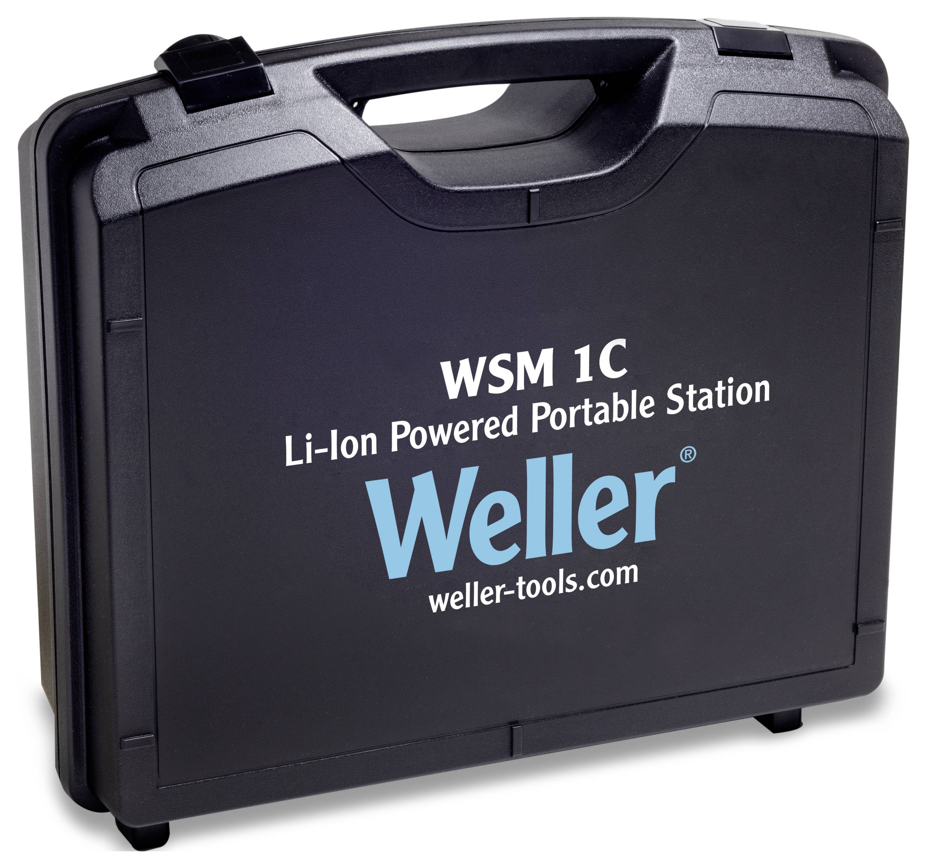 Weller WSM1C KIT F/G 230V Lötstation Set digital 50W 100 - 400°C Akkubetrieben, inkl. Ablage, inkl. Entlötpumpe, inkl. Lötspitze