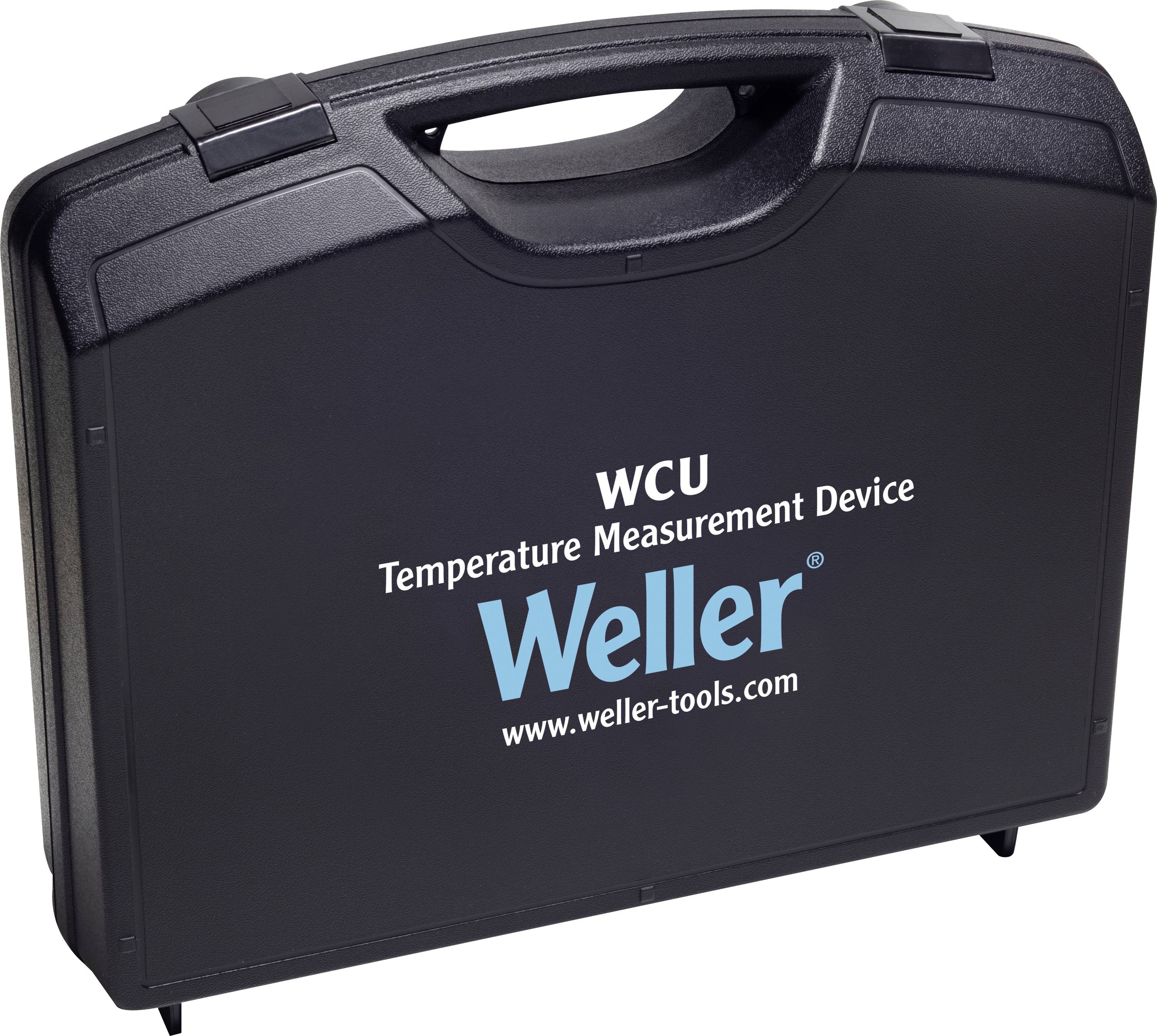 Schwarzer harter Transportkoffer mit der Bezeichnung „WCU Temperature Measurement Device