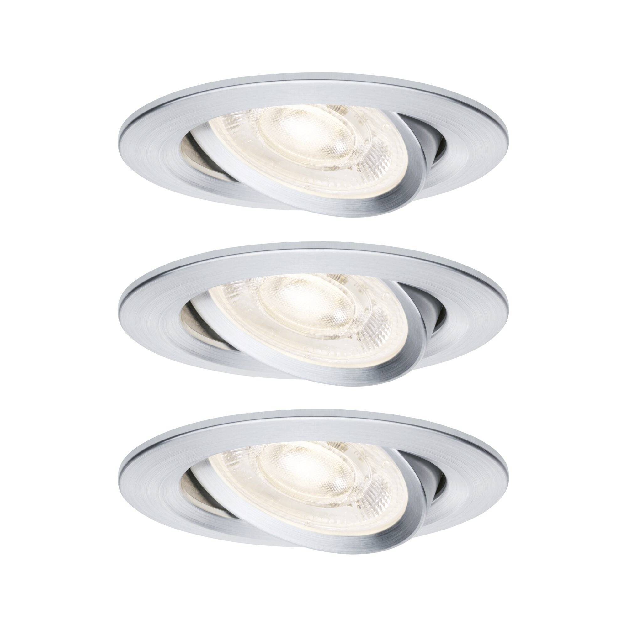 Paulmann 92273 Nova LED-Einbauleuchte GU10 4.9W Aluminium (gedreht)