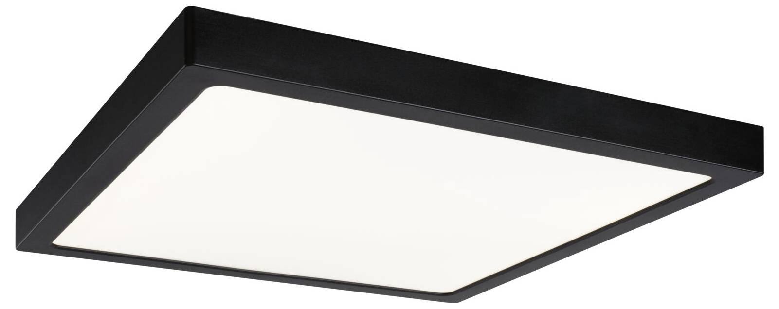 Moderne Küche mit hellblauen Schränken, Holzarbeitsplatten, Unterschrankbeleuchtung und einem kleinen Tisch mit orangefarbenen Stühlen im Vordergrund.