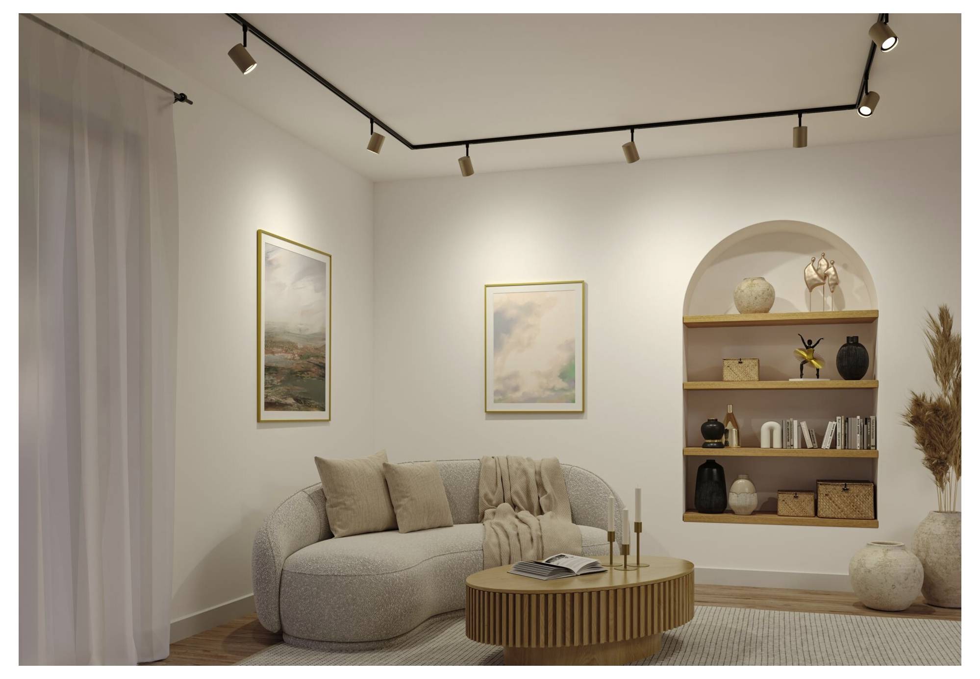 Paulmann Luxe Hochvolt-Schienensystem-Leuchte URail GU10 Gold (matt), Schwarz (matt)