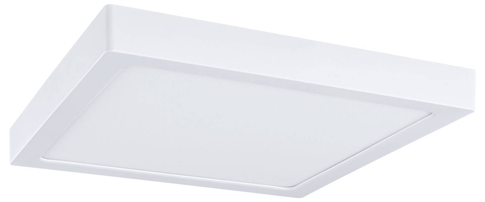 Weiße quadratische bündige Deckenleuchte mit mattiertem Diffusorglas