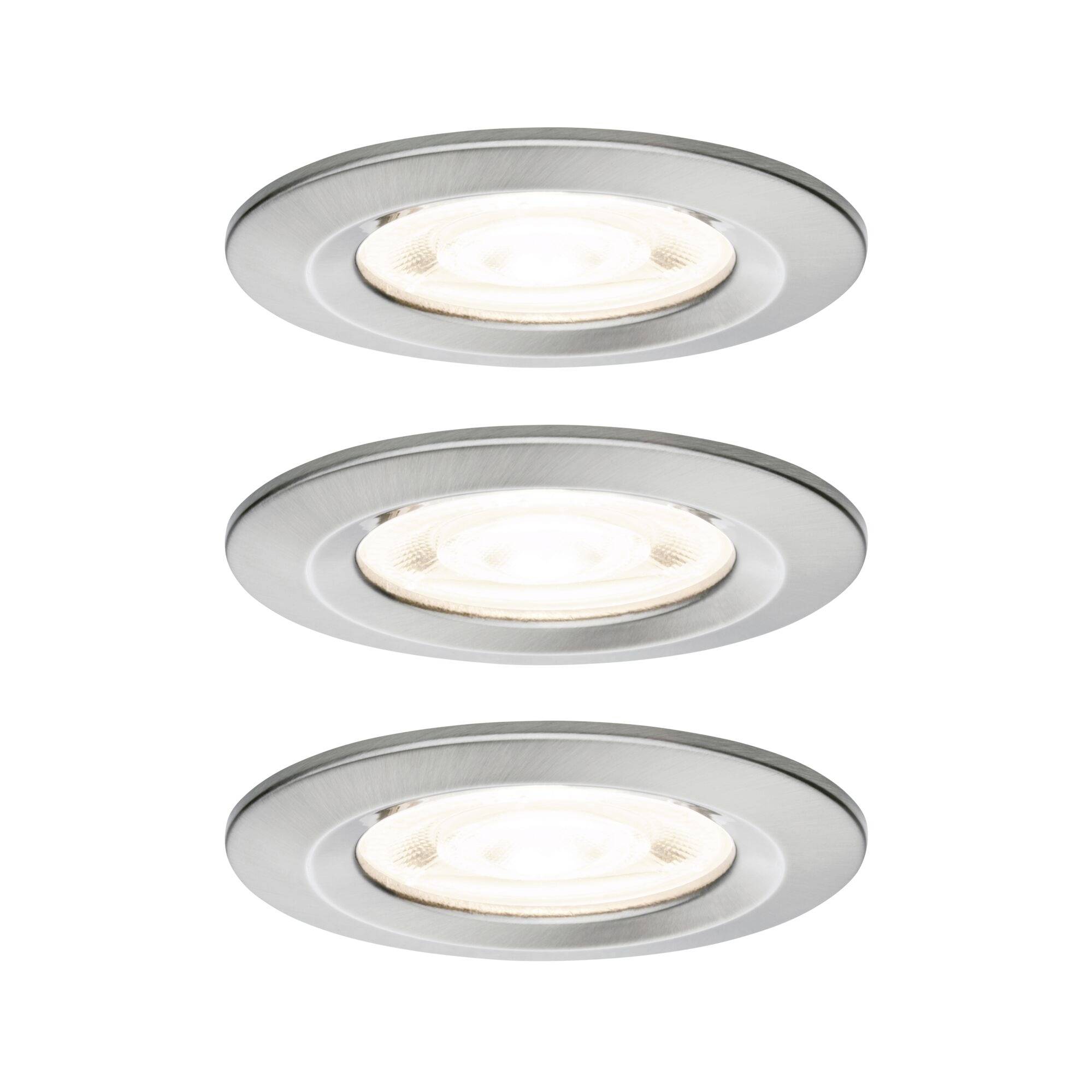 Paulmann 92279 Nova LED-Einbauleuchte GU10 4.9W Eisen (gebürstet)