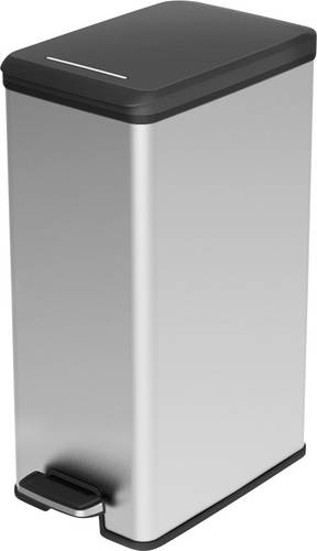 Curver 213298 Mülleimer 40 l (B x H x T) 250 x 610 x 420 mm Silber, Schwarz 1 St.