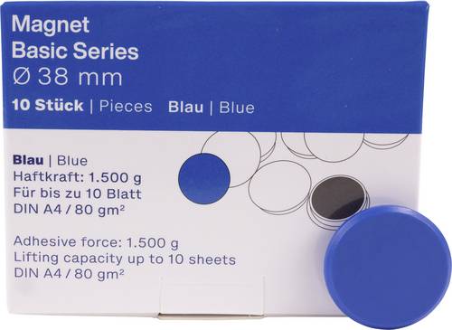magnetoplan Rundmagnet , Basic, , 38 mm, blau