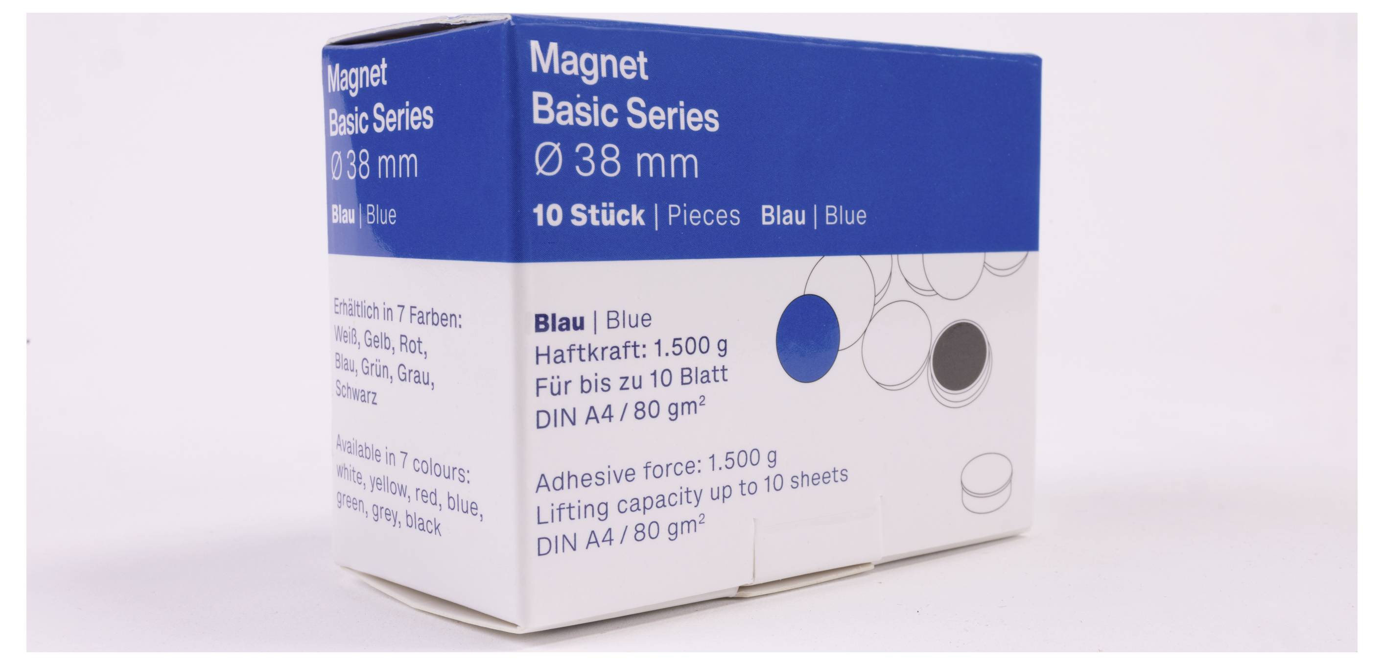 Magnetoplan Magnet Basic Serie (Ø) 38mm rund Blau 10 St. 1863803