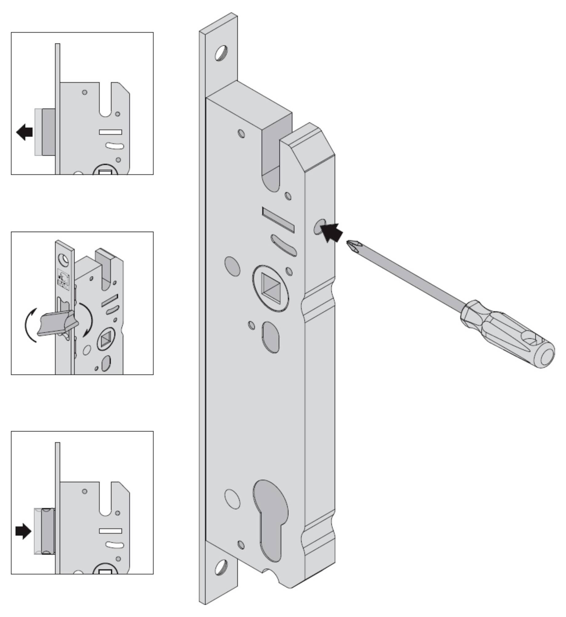 Basi 9585-3020L Rohrrahmenschloss Nickel