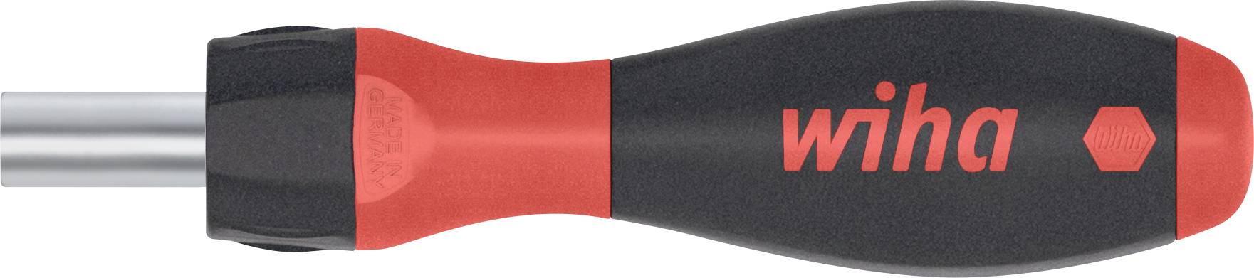 Ein schwarz-roter Wiha-Schraubendrehereiff mit dem Logo 