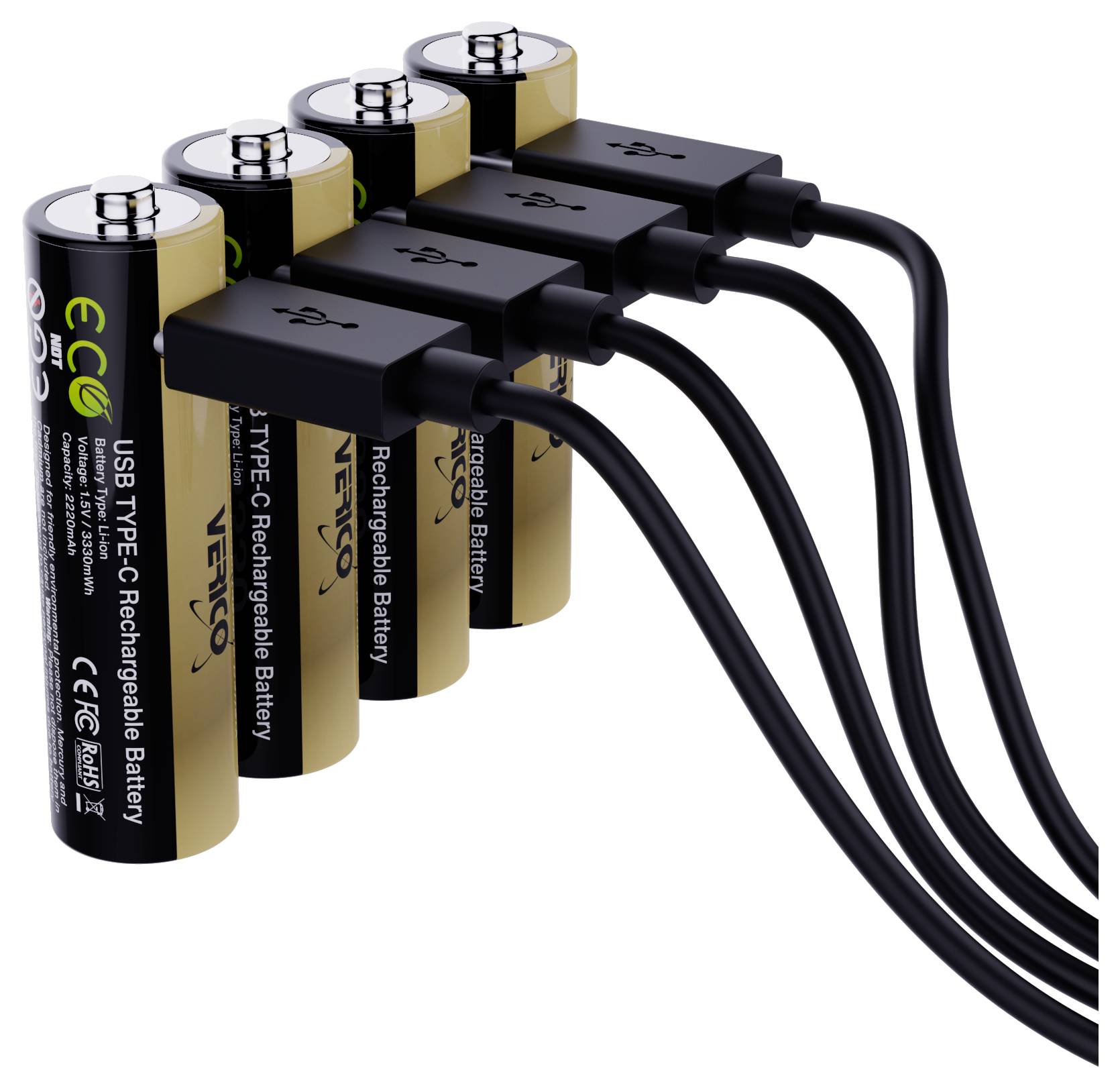 Verico LoopEnergy Pro AA3330 USB-C® Akku Li-Ion 2220 mAh 1.5V 4St.