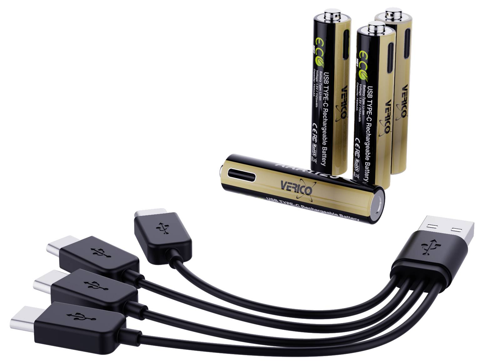 Verico LoopEnergy Pro AAA1125 USB-C® Akku Li-Ion 750 mAh 1.5V 4St.