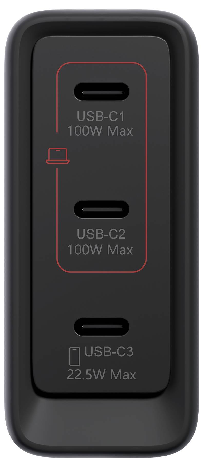 Lenovo Multi-port USB Ladegerät 100W USB-C® Schwarz Innenbereich GaN