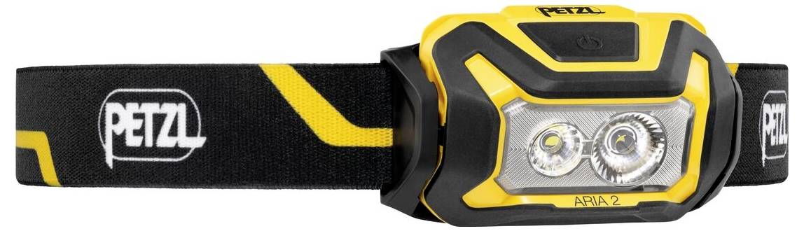 Petzl ARIA® 2 LED Stirnlampe batteriebetrieben, Li-Ionen Akkus oder batteriebetrieben E070AB00